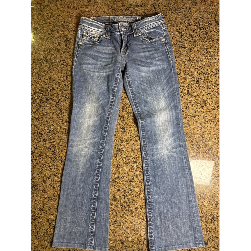 Miss Me Bootcut Jeans JP5305B Medium Wash Embellished Denim Size 27